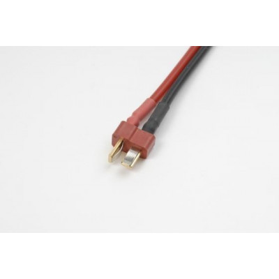 Deans connector, Male, silicon wire 14AWG, 10cm (1pc)