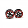 Beadlock Wheels PT-Safari Black/Red 1.9 - MT0010BR