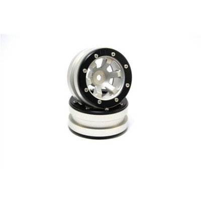 Beadlock Wheels PT- Claw Silver/Black 1.9 - MT0060SB