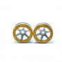 Beadlock Wheels PT- Slingshot Silver/Gold 1.9 - MT0030SGO