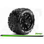 Louise RC - MT-SPIDER 1:10 Monster Truck Tire Set Mounted Sport Black 2.8 Wheels Hex 14mm