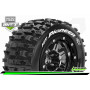 MFT MT-PIONEER Maxx Tire Set Mounted Sport Black Chrome 3.8 Bead-Lock Wheels 1/2-Offset Hex 17mm
