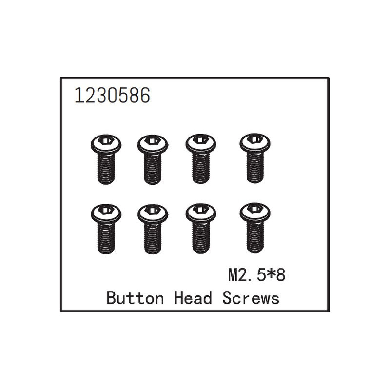 Button Head Screw M2.5x8