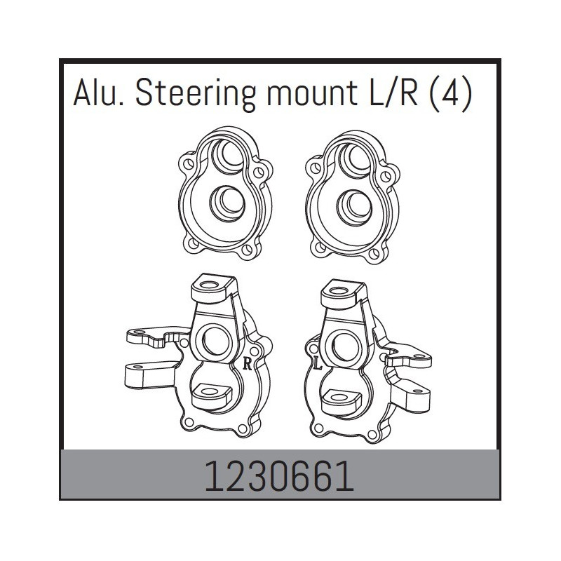 Alu. Steering mount L/R