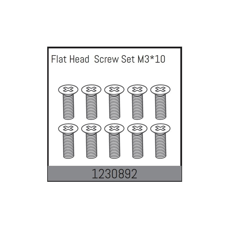 M3x10 Flat Head Screw Set