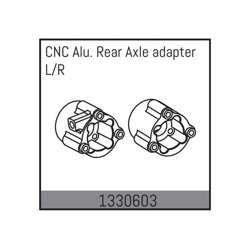 CNC Alu. Rear Axle Adapter L/R - Yucatan