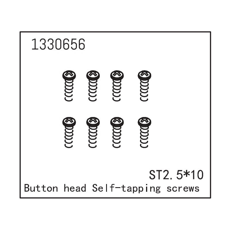 Button Head self-tapping Screws ST2.5x10