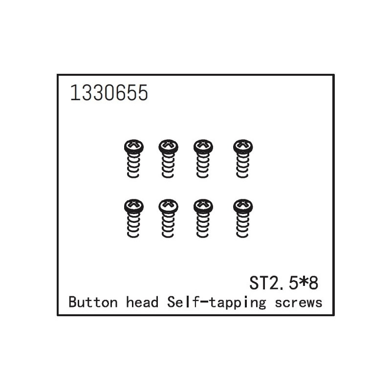 Button Head self-tapping Screws ST2.5x8