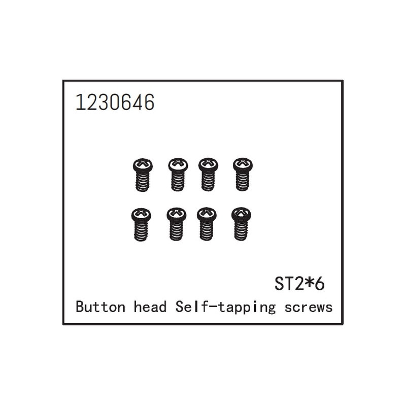 Button Head Screws - Selftapping M2*6