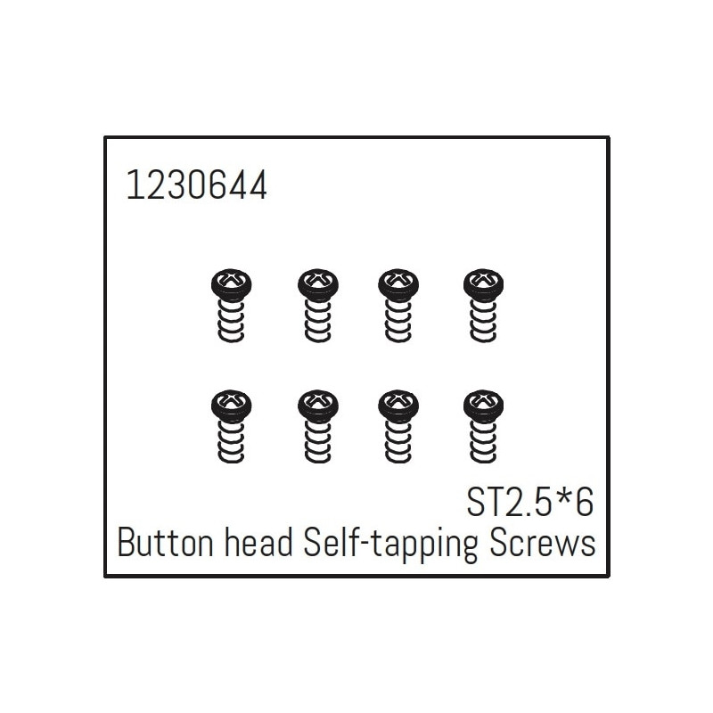Button Head Screws - Selftapping M2.5*6