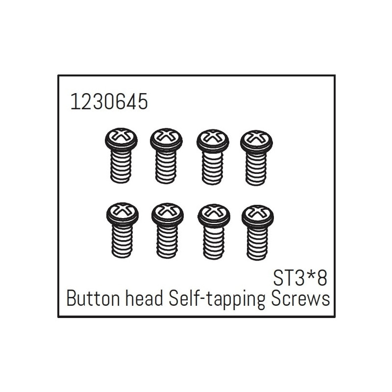 Button Head Screws - Selftapping M3*8