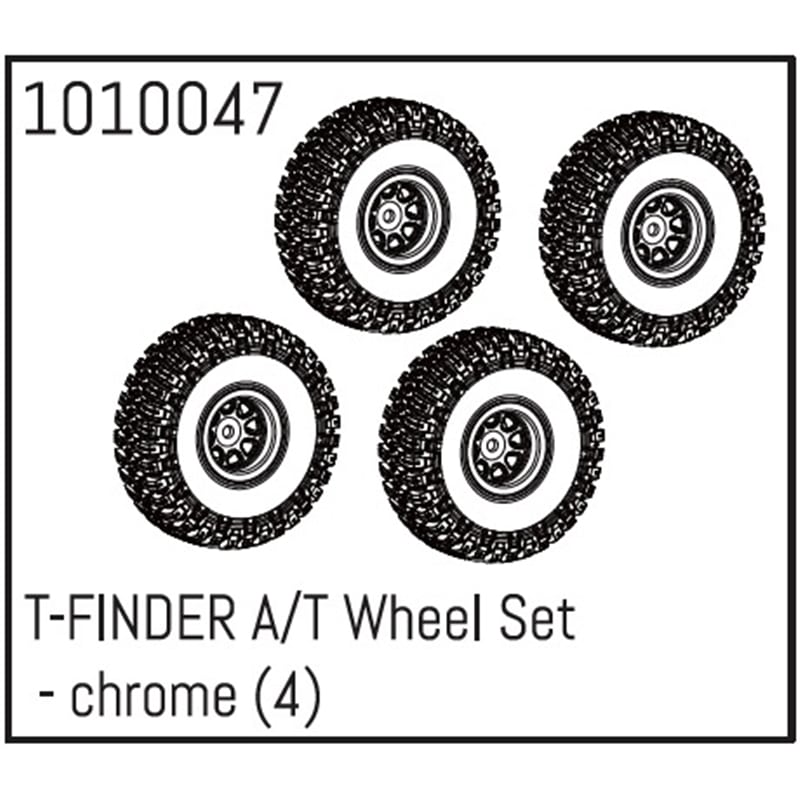 T-FINDER A/T Wheel Set - chrome 4 un