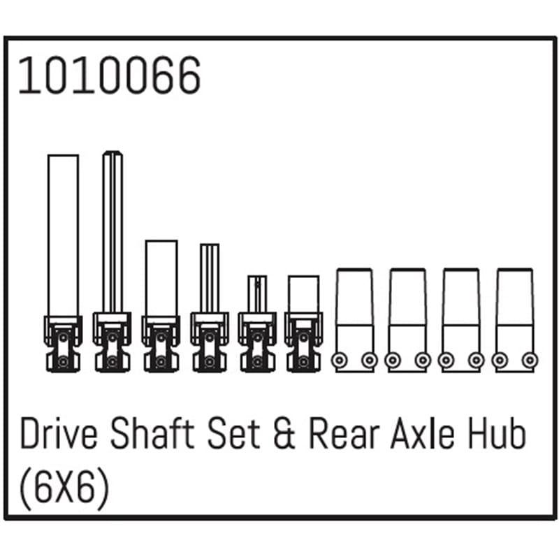 Drive Shaft Set & Rear Axle Hub 6X6 un