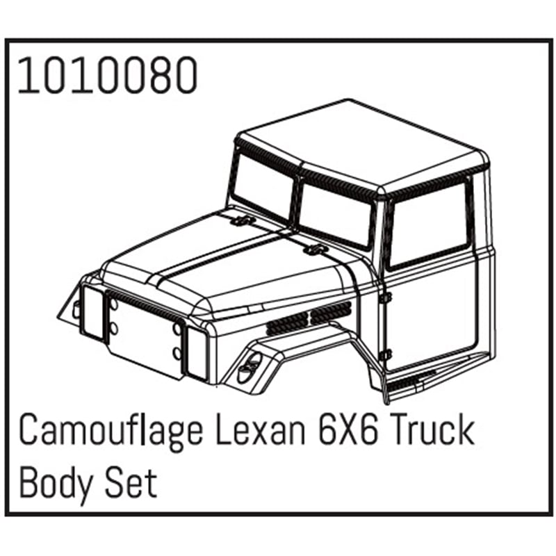 Camouflage Lexan 6X6 Truck Body Set