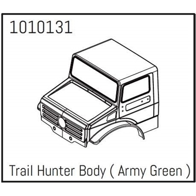 T-Hunter PC Body army-greenun - PRO Crawler 1:18 - 1010131