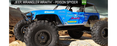 Peças - AXIAL RACING - Jeep® Wrangler Wraith-Poison Spyder Rock Racer 1/10th 4WD - RTR